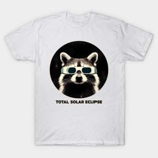 Total solar eclipse 2024 funny raccoon T-Shirt